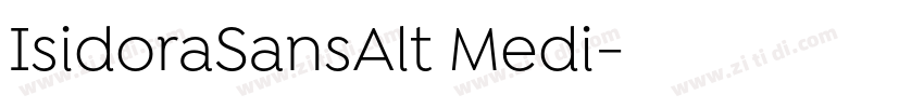 IsidoraSansAlt Medi字体转换